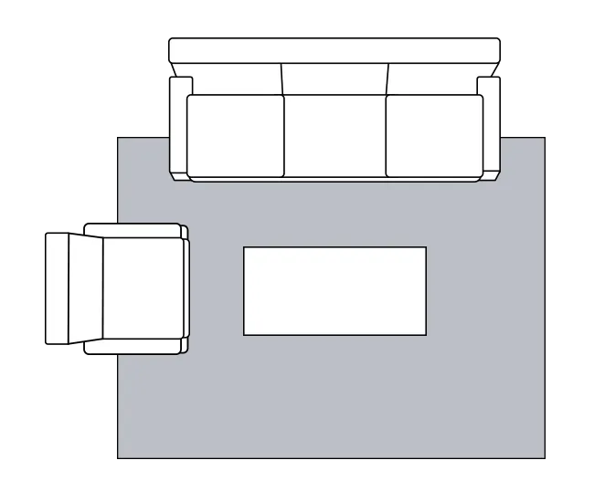 Rug Placement living room | ICC Floors Plus