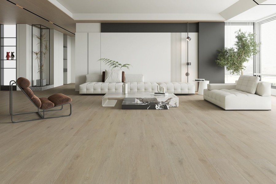 Luxury laminate flooring in a large open space living room by ICC Floors in Fishers, IN - Crown Point, IN - Indianapolis, IN.