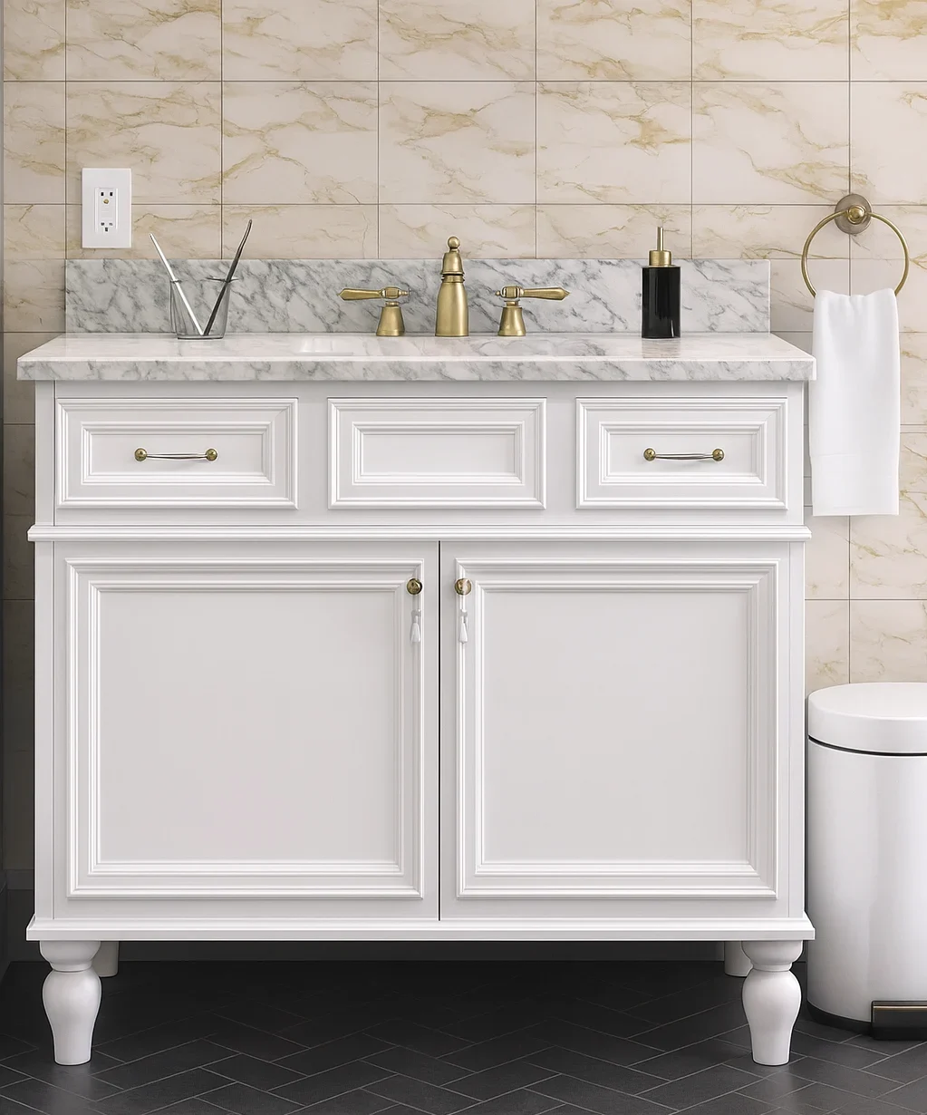 Kountrywood bath cabinetry Vanderburgh White e1758770690101 - ICC Floors