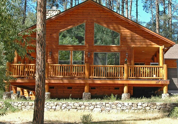 Exterior stained cabin | ICC Floors